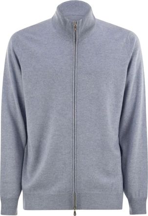 Brunello Cucinelli Cardigan con zip - Blu