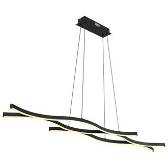 Netlighting Geronimo Pendant Ceiling Light Matt Black 3x LED 3000K