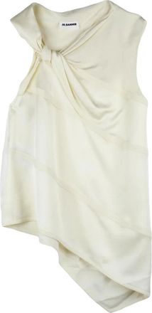 Jil Sander Acetate and Viscose Top - Cream