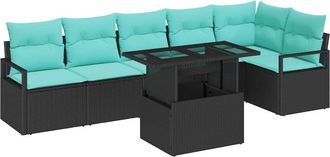 vidaXL Conjunto De Sof&aacute; De Jard&iacute;n 7 Uds. 6-n&uacute;mero De Plazas Vidaxl