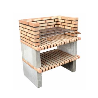 Movelar Barbacoa De Obra Prefabricada De Le&ntilde;a Y Carb&oacute;n Modelo Paellero Grao 85 (naranja - 100 X 70 X 120 Cm) Ref: 3900 - Cocina De Exterior Para Jard&iacute;n O Pati
