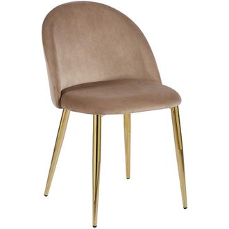 Regalos Miguel Sillas Comedor - Silla Vint Terciopelo Golden - Champ&aacute;n