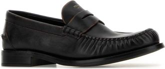 Prada Womens Leather Loafer Black Calf