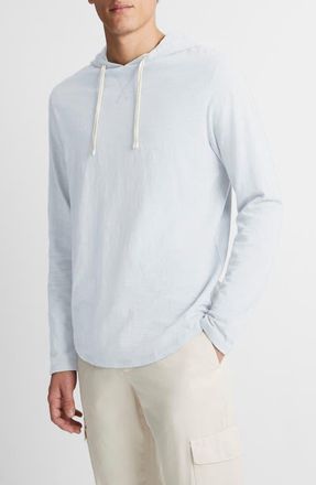 Vince Regular Fit Slub Hoodie in Shirting Blue at Nordstrom, Size Xx-Large