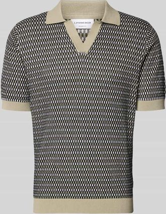 Lindbergh Lindbergh Relaxed Fit Strick-Poloshirt mit V-Ausschnitt in Oliv, Gr&ouml;&szlig;e XXL