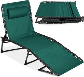 Best Choice Products Patio Chaise Lounge Chair, Outdoor Portable Adjustable Pool Recliner w/ Pillow