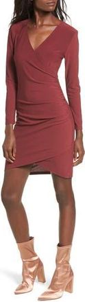 Leith Ruched Sheath Dress in Red Tannin at Nordstrom Rack, Size Medium