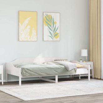 vidaXL Vidaxl - Estructura De Cama Sin Colch&oacute;n Madera De Pino Blanca 90x200 Cm