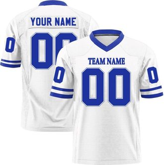 Generic Custom Football Jersey Short Sleeve Personalised Team Shirts for Men Women Kids, Customize Baseball Jerseys Printed with Name Number Personalized Unif
