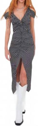 For Love & Lemons Beth Midi Dress In Black Multi