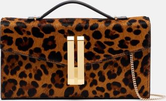 DeMellier Vancouver leopard-effect calf hair clutch