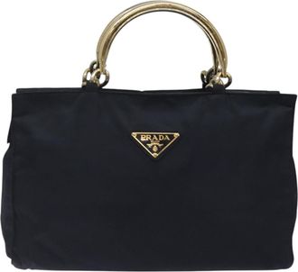 Prada Tessuto Navy Nylon Handbag (Pre-Owned)