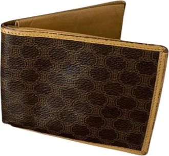Celine Pre-owned Vintage Leren Portemonnee - Dames - Vintage Accessoires - Bruin - ONE Size - Leer - Vintage