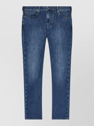 Emporio Armani cotton denim jeans faded effect stitching
