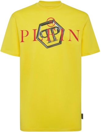 Philipp Plein T-Shirt Ronde Hals SS - Heren - T-shirts - Geel - L - Katoen - Tops