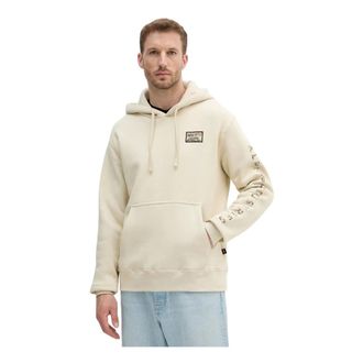 Alpha Industries Sweatshirts & Hoodies > Sweatshirts & Hoodies - Heren - Hoodies - Beige - L - Katoen - Hoodies & sweatvesten
