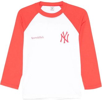 Sporty & Rich T Shirt Bianco, Rosso-Donna