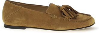 Dear Frances Womens Loafers Drew Caramel Suede Calf Leather