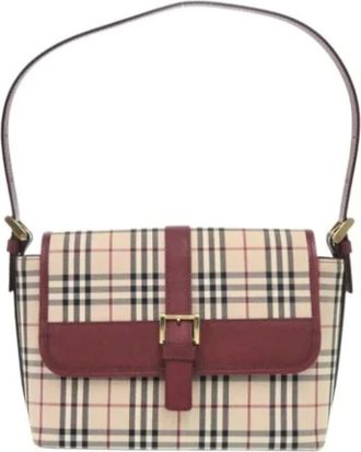 Burberry Pre-owned Handbags, female, Beige, Size: ONE SIZE Pre-owned Canvas handbags