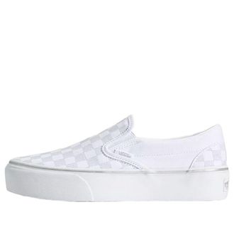 Vans Classic Slip-On Platform Checkerboard Silver Grey VN000EA9SLV