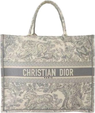 Dior Bolsa Tote de Lona Pre-owned - Pre-owned - Mujer - Gris - ONE SIZE