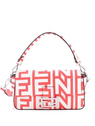 Fendi x Marc Jacobs Baguette NM Bag Printed Leather Medium shoulder bag - Rood