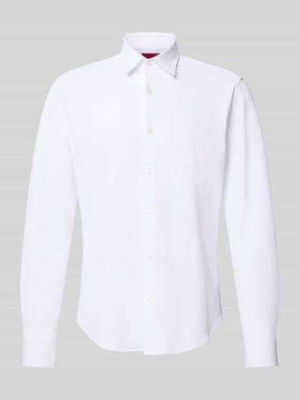 HUGO BOSS Slim Fit Businesshemd in Struktur-Optik Modell ERMO in Weiss, Gr&ouml;&szlig;e XXL