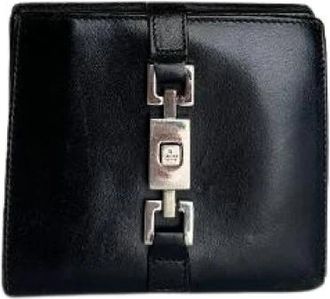Gucci Pre-owned Vintage Jackie Portemonnee - Dames - Vintage Accessoires - Zwart - ONE Size - Leer - Vintage