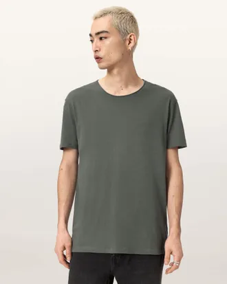AllSaints Figure Crew Neck Raw Edge T-Shirt