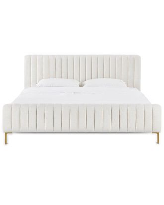 TOV Furniture Tov Furniture Angela Natural Upcycled Linen King Bed
