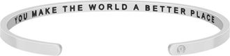 Mantra You Make The World A Better Place bracelet in Inside - Silver at Nordstrom