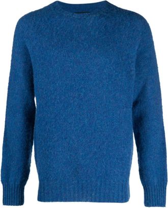 Howlin crew-neck wool jumper - men - Wool - L - Blue