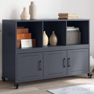 Berkfield Home Sideboard Anthracite 100.5x39x72 cm Steel in Black