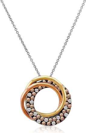 Le Vian Ladies Chocolate Diamonds Fashion Pendant in 14k Tri Color Gold