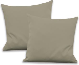 VHG Dekokissen »Leon« Reissverschluss, Kissenhülle ohne Füllung, 2 Stück, unifarben