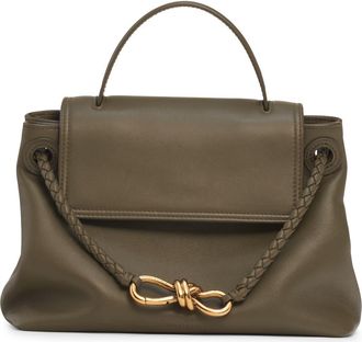Bottega Veneta Small Ciao Ciao Knot Detail Leather Top Handle Bag in 3230 Cypress-Muse Brass at Nordstrom