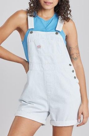 Unionbay Mario Stripe Denim Shortalls in Light Blue at Nordstrom Rack, Size X-Large