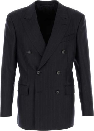 Tom Ford Black Peaked Lapel Blazer