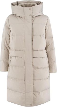 Duno Gewatteerde Hoodiejas voor veelzijdig comfort - Dames - Parka Jassen - Wit - L - Jassen