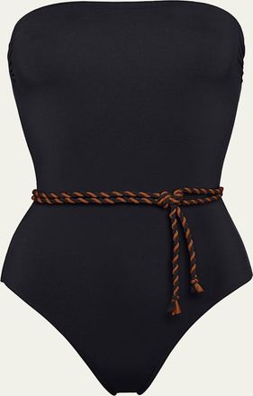 Eres Majorette Belted Strapless One-Piece Swimsuit