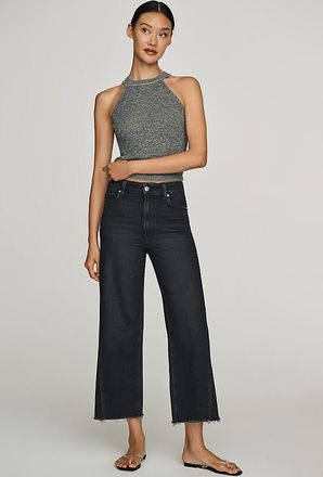 Paige Anessa Twist Seam High Rise Wide Leg Jeans