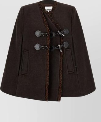 Ganni wool cashmere cape