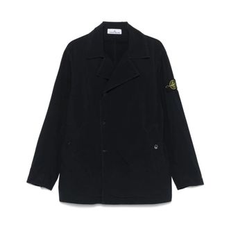 Stone Island Light Compact Touch Poly-TC - Heren - Zomerjassen - Blauw - XL - Katoen - Jassen