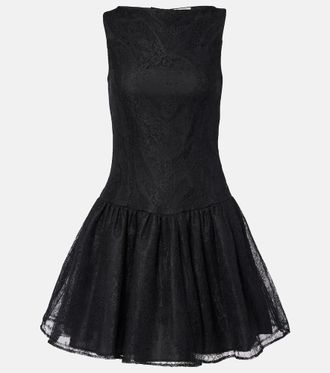 Nina Ricci Lace-trimmed halterneck vest