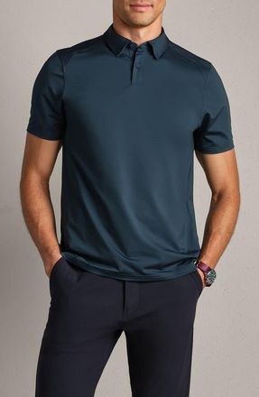 Rhone Commuter Polo in Deep Sea Blue Oxford at Nordstrom, Size X-Large