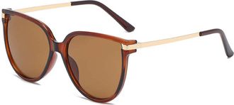 Generic Cat Eye Round Frame Sunglasses, Men and For Women Large Frame Street Photography Outdoor (Color : B, Size : Medium)