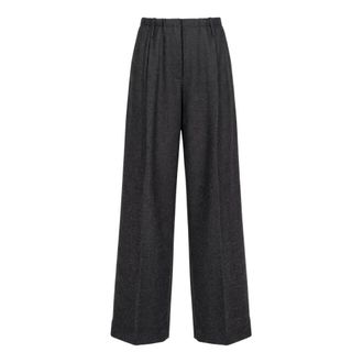 Liviana Conti Joe Wide Leg Trouser - female - Liviana Conti - Wide Trousers - Gray - XS - Trousers