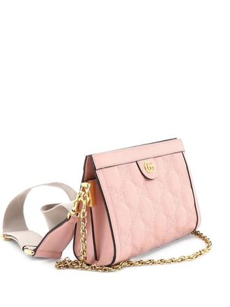 Gucci GG GG Matelasse Leather Small shoulder bag - women - Calf Leather - One Size - Pink