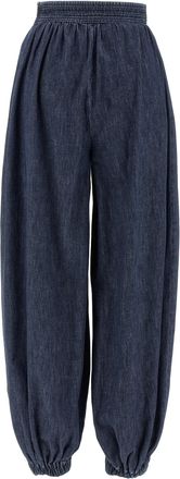 Valentino Garavani Womens Blue Cotton Pants