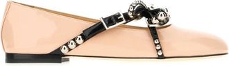 Mach & Mach Double Bow Patent Ballerinas - Dames - Ballerinas - Beige - 37 EU - Leer - Schoenen